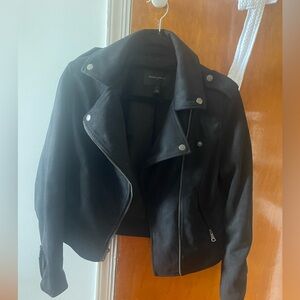 Banana Republic Black “Suede” Biker Jacket